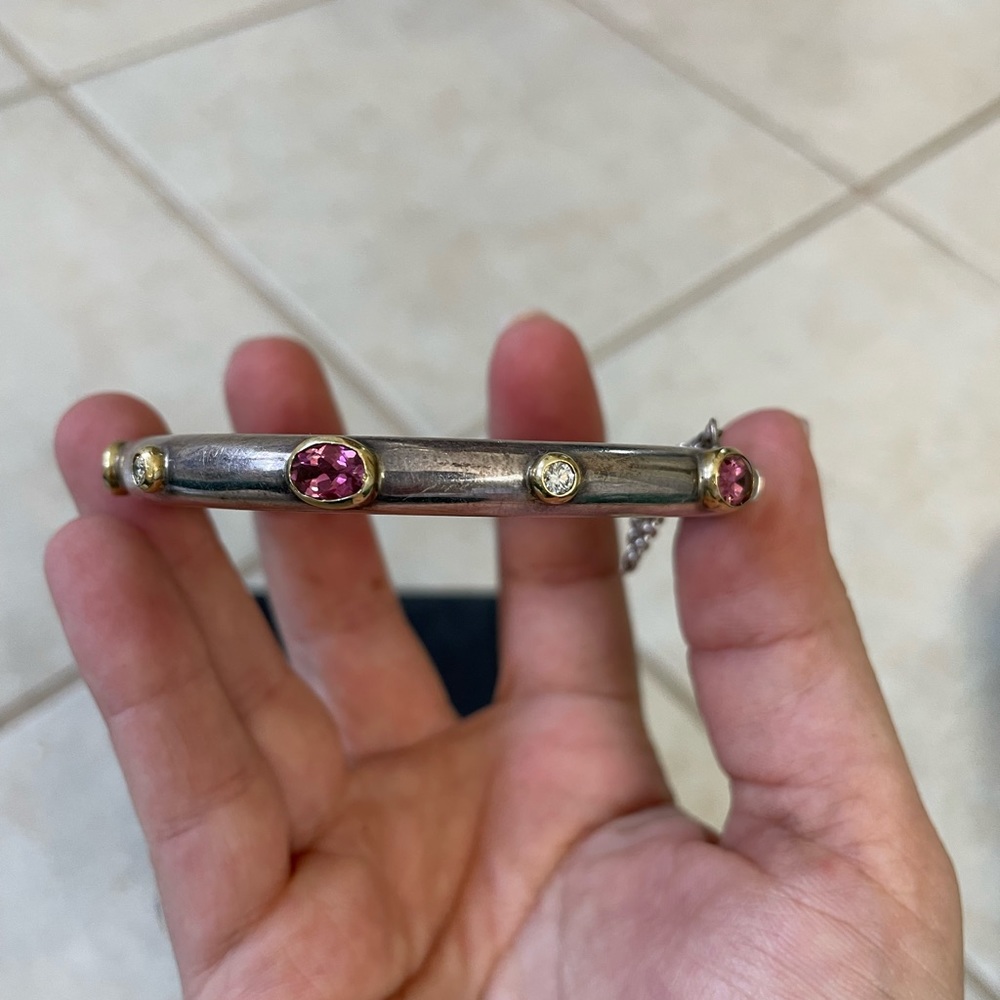David Yurman Amethyst and Diamond Bracelet